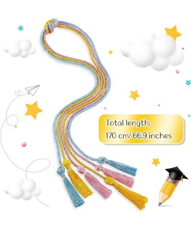 6-Piece Pink Graduation Honor Cords Set for Ceremonies, Photos, and Parties - Buy Online on GoSupps.com