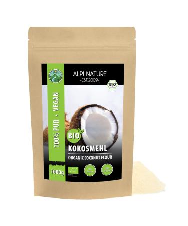 Organic coconut flour (1kg) raw food quality from controlled organic cultivation gluten -free lactose -free laboratory test vegan 1 kg (1 Pack) - Buy Online on GoSupps.com