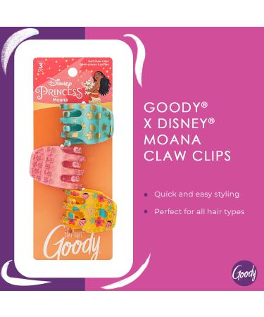 GOODY Classics Disney Princess Moana Half Claw Clips - 3-Pack for Easy Hair Styling - Pain-Free Accessories for All Genders - Buy Online on GoSupps.com