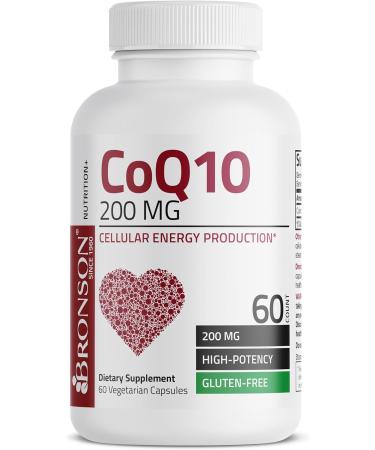 Buy Bronson CoQ10 200 MG | High Potency Cellular Energy | 60 Vegetarian Capsules - International Shipping Available - Buy Online on GoSupps.com