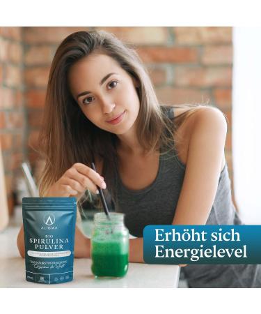 Aligma Bio Spirulina Powder 1000g - Immune Support Super Greens Nutrient-Rich Vegan Protein Gluten-Free | Eco-Friendly Packaging - Buy Online on GoSupps.com