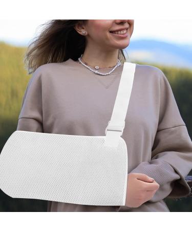 Buy Healvian Adjustable Mesh Shoulder Sling Breathable Arm Brace for Broken Arm Comfortable Support for Kids & Adults Universal Fit White - Buy Online on GoSupps.com