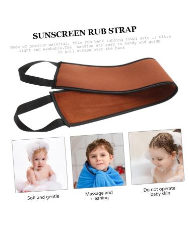 Buy Angoily Sunscreen Rubbing Strap Body Towel & Back Applicator Mitt | Long Shower Towel & Loofah Sponge - Perfect for Self Tan & Moisturizing - Buy Online on GoSupps.com