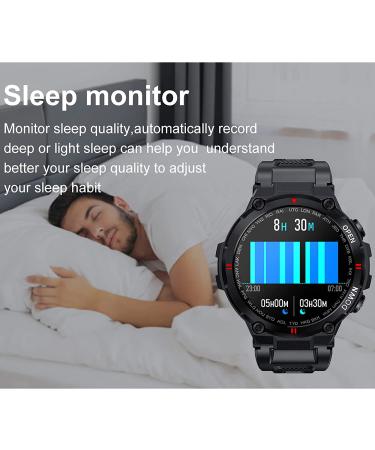 Men's Waterproof Sports Smart Watch with Heart Rate Monitor - Black - Buy Online on GoSupps.com