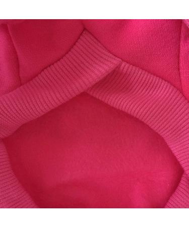 Shop Izefia Dog Hoodie | Warm Fleece Sweatshirt for Small Dogs & Cats | Winter Clothing in Rose Red - XXL Size - Buy Online on GoSupps.com