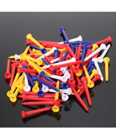 MUXSAM Professional Golf Tees Pack of 100 - 2-3/4 inch Random Color - Reduce Side Spin and Friction - Golfing Tees Bulk - Buy Online on GoSupps.com