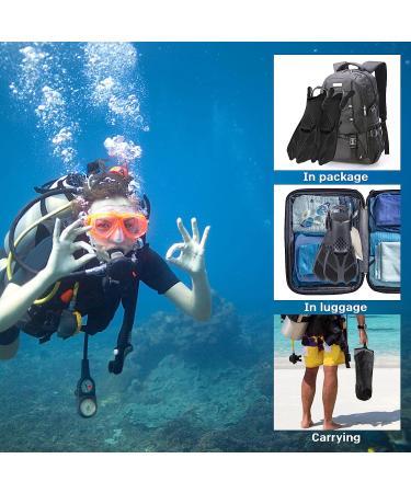 Amazqi Swim Fins - Adjustable Short Snorkel Fins for Diving & Snorkeling - Black ML/XL (Adult US Size 9-13) - Buy Online on GoSupps.com