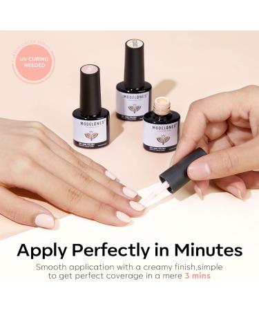 Modelones Gel Nail Polish Set - 6 Nude Glitter Colors for French Manicure | Classic Pink Soak Off LED Gel Polish | DIY Salon Holiday Gifts - 7ml - Buy Online on GoSupps.com