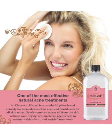 St Clare Rosewater, Aloe & Witch Hazel Alcohol-Free Facial Toner - 16oz | Skin Care with Rose Water & Aloe Vera | Gentle Toner for Face & Skin - Buy Online on GoSupps.com