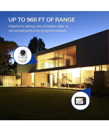 Baby Monitor with Remote Pan-Tilt-Zoom Camera  3.5 Large Display Video Baby Monitor with Camera and Audio |Infrared Night Vision |Two Way Talk | Room Temperature| Lullabies and 960ft Range (V2) - Buy Online on GoSupps.com