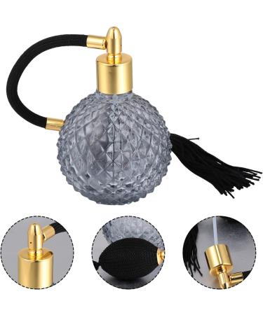 HEALLILY Crystal Glass Refillable Perfume Atomizer Spray Bottle Vintage Style Empty Perfume Bottle with Long Tassel Light Black 100ml - Buy Online on GoSupps.com