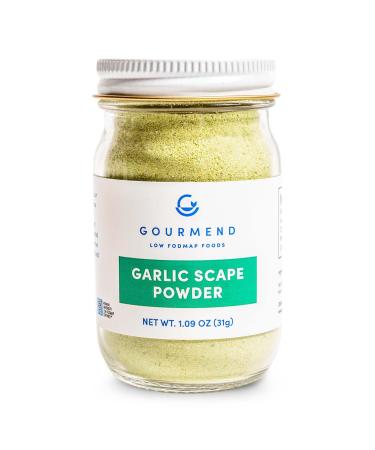 Gourmend Foods Garlic Scape Powder  Monash Certified Low FODMAP, Filler Free, Gluten Free, 100% Natural, No Corn Starch, Maltodextrin, "Flavors" or Other Fillers