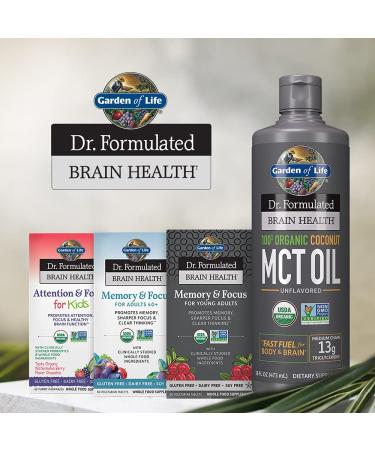 Garden of Life Dr. Formulated Brain Health - Memory & Focus for Adults 40+, 60 Veggie Tablets - Buy Online on GoSupps.com