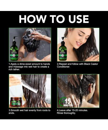Jamaican Black Castor Oil Shampoo & Conditioner Set - Strengthen & Restore Thinning Hair | 2-in-1 Biotin Rosemary Oil Formula Sulfate Free Hair Growth Solution - Buy Online on GoSupps.com
