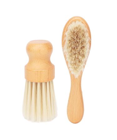 2-Part Neck Dust Brush - Strong Bristles & Wooden Handles for Hair Removal | Salon & Home Use - Buy Online on GoSupps.com