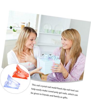 Mikinona 12pcs Pinching Red Quick Curve Manicure Clip Home Art Gel Clips UV Building Nails Poly Clamps LED Finger Fixation DIY for Clamp and Tip Pinchers Tools Builder Fixing 4X3X2CM Red - Buy Online on GoSupps.com