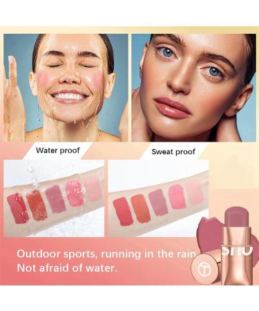 Waterproof Long-lasting 3-in-1 Blush Stick - Cream Blush for Lip Cheek Eye - Shimmer Pink - Moisturizing & Blendable - Easy to Use - Buy Online on GoSupps.com