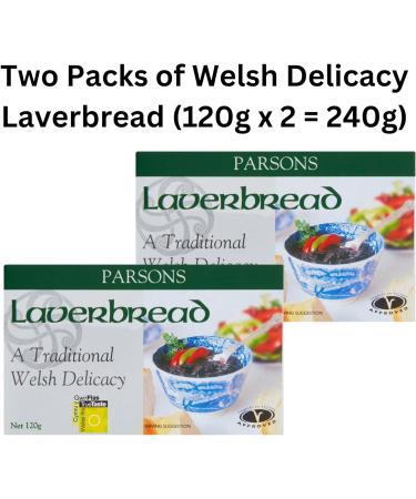 Laverbread-A Welsh Delicacy Bundle Containing Two 120g Packs of Parsons Brand Laverbread Seaweed Based Welsh Delicacy - Buy Online on GoSupps.com