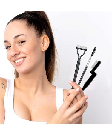 Buy Lash Separator & Eyebrow Brush Set - 3pcs Eyelash Comb & Mascara Separator Tool for Clump-Free Eye Makeup Perfect for Lashes & Brows  - Buy Online on GoSupps.com
