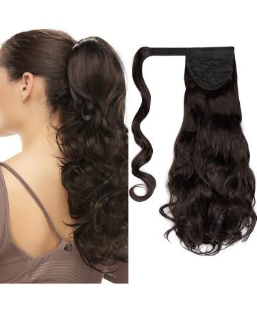 Cybelleza ponytail extensions hair part braid clip in ponytail hair extension art hair wavy curly hair extension long wrapped heat -resistant ombre (medium brown) - Buy Online on GoSupps.com