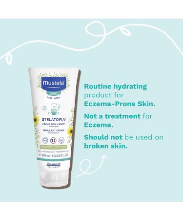 Mustela Stelatopia Emollient Cream - Sunflower Fragrance Free, 6.76 fl oz (200 ml) | Best for Sensitive Skin - Buy Online on GoSupps.com