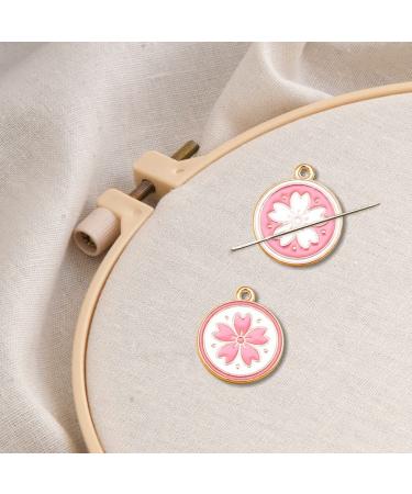 GUPENG Pink Sakura Cross Stitch Supplies Needle Minder   Embroidery Magnetic Needle Holder Needlework and Embroidery Accessories(2 PCS) (csljmy20220825-0004)