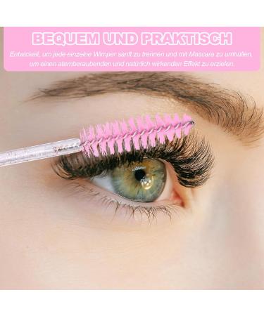 Scettar 200 Pieces Disposable Eyelash Brushes Set - 100 Light Blue & 100 Pink Mascara Applicators for Beauty Salons & Home Use - Buy Online on GoSupps.com