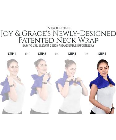 Large Microwavable Heating Pad for Neck and Shoulders - 5 Lb. Heavy Duty Weight - Deep Heat Therapy - Neck, Stress, & Anxiety Relief - Unscented Blue - Buy Online on GoSupps.com