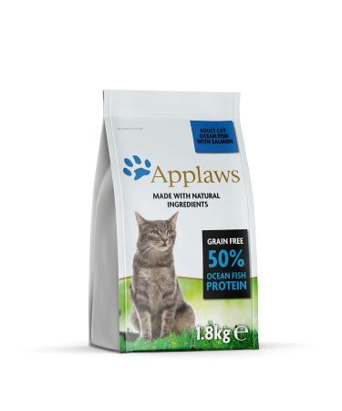 Applaws completely naturally grain -free seafish with salmon dry food for adult cats - 1.8 kg recoverable bag adults - oceanfish with salmon 1.8 kg (1 Pack)