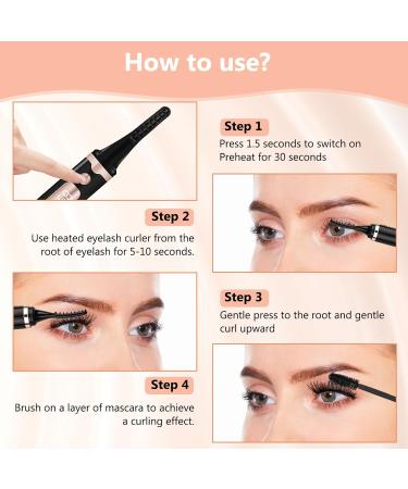 Funnasting Heated Eyelash Curler - USB Rechargeable 4 Modes Anti-Burn LED Display | Perfect Gift for Women - Buy Online on GoSupps.com
