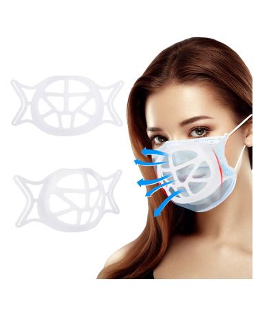 Hoothy 3D silicone mask holder mask bracket washable and reusable protection for lipstick make-up pleasant breathing helps against fogged up increased breathing space 5PC