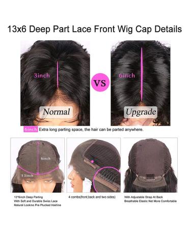 Zana Hair 13x6 Short Bob Lace Front Wig - Loose Wave Ombre Brazilian Remy Hair for Black Women | 10inch 130% Density - Buy Online on GoSupps.com