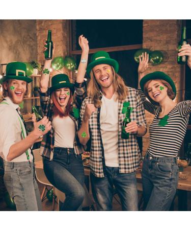 64 PCS St Patrick's Day Glitter Shamrock Temporary Tattoos - Partywind Metallic Face Stickers for Women, Men, Kids - Saint Patrick's Day Decorations & Party Favors (2 Sheets) - Buy Online on GoSupps.com