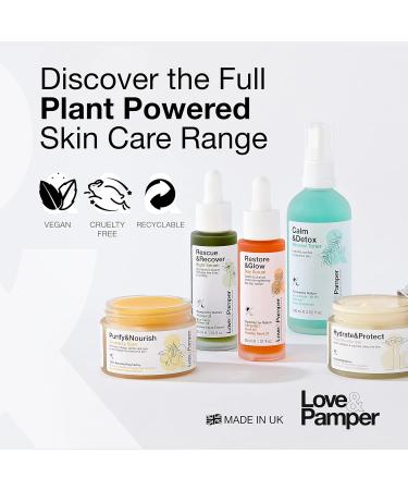 Love & Pamper CALM & DETOX Mineral Toner - Enhanced with Vitamin B3 & Green Tea Extract for Soothing Brightening & Clarifying Skin Care Restores Skin's Protective Barrier Alcohol Free All Skin Types Mineral Toner_For_Skin - Buy Online on GoSupps.com
