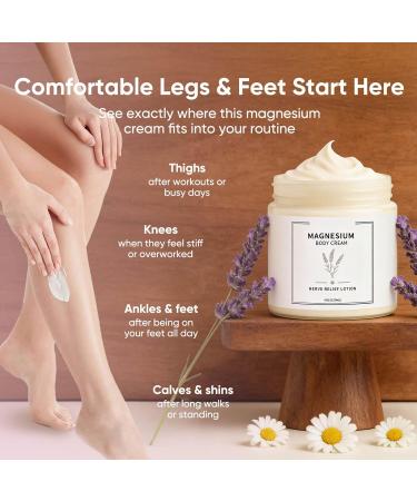 Neuropathy Cream Nerve Relief Lotion with Magnesium Chloride and Pure Ingredients for Foot & Leg Care Fast-Absorbing Non-Greasy Formula 120ml - Buy Online on GoSupps.com