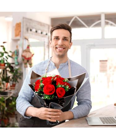 60 Sheets Waterproof Flower Wrapping Paper with Ribbons, Bouquet Pins - Ideal for Mother's Day, Valentine's Day, Weddings - 3 Colors Available - Buy Online on GoSupps.com