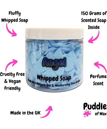 Angel Whipped Soap Body Wash - 150g - Natural Oils and Butters - Perfume Scent - Vegan Friendly - Puddle of Wax - Made in the UK - Buy Online on GoSupps.com