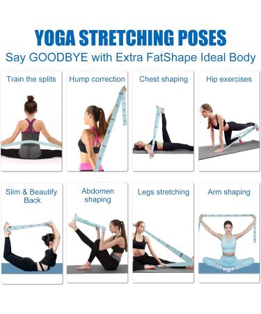 Stretch Band with 11 Loops - Yoga Stretching Belt for Fitness Pilates & Dance | Effective Stretching Straps - Buy Online on GoSupps.com