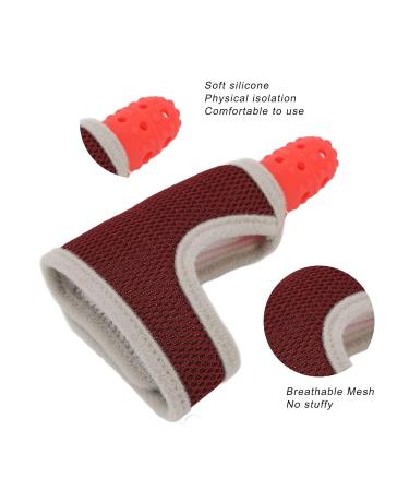Baby Daumenlutsch Finger Protection Glove - Silicone Breathable & Adjustable Suction for Toddlers - Red - Buy Online on GoSupps.com