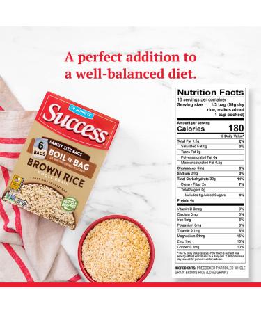 Success Boil-in-Bag Brown Rice - Quick & Easy 32oz Meals - Buy Online on GoSupps.com