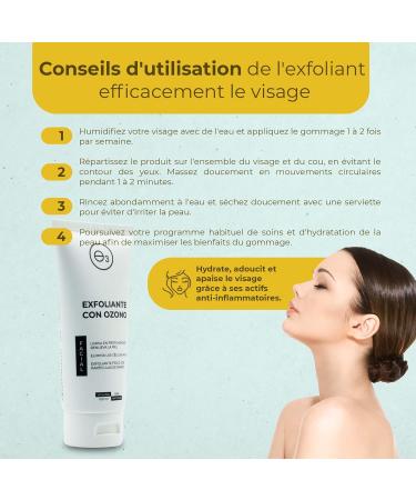 OZONO D'OR - Facial Scrub for Women with 100% Natural Bio Ozone Eliminates Blackheads Enlarged Pores Pimples Acne and Imperfections | Facial Exfoliator 100 ml - Buy Online on GoSupps.com