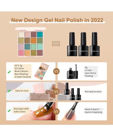 DONG RHYME Solid Cream Gel Nail Polish Palette - Mud Pudding Manicure Kit with Pro Nail Brush | Daily Nude Series - Buy Online on GoSupps.com