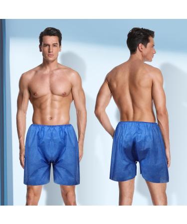 Disposable Examination Shorts - 50 Pack Non-Woven Elastic Unisex Large Patient Shorts for Medical Exams, Massages, and Tanning - Blue - Buy Online on GoSupps.com