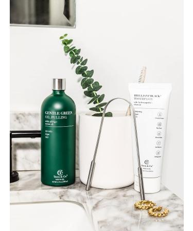 Terra & Co. Ayurvedic Oil Pulling Mouthwash - Vegan, Alcohol-Free, Fluoride-Free, 200ml Green Oil for Oral Health - Buy Online on GoSupps.com