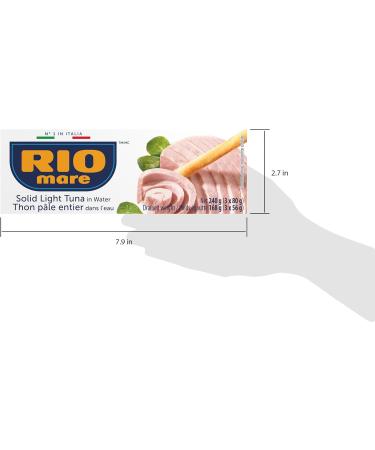 Rio Mare - Solid Light Tuna in Water - Canned Tuna in Water High in Protein Ready to Eat Snack - 80g (3 Cans) 240 g (Pack of 1) - Buy Online on GoSupps.com
