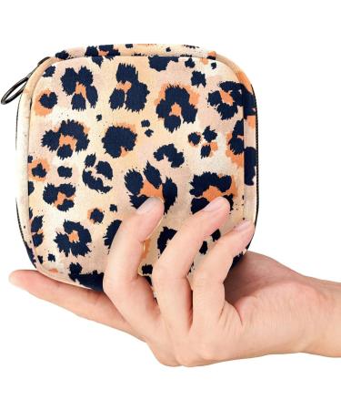 Leopard Print Menstrual Cup Pouch and Pad Bag - Portable Storage for Feminine Hygiene Products | Color 8 - Buy Online on GoSupps.com