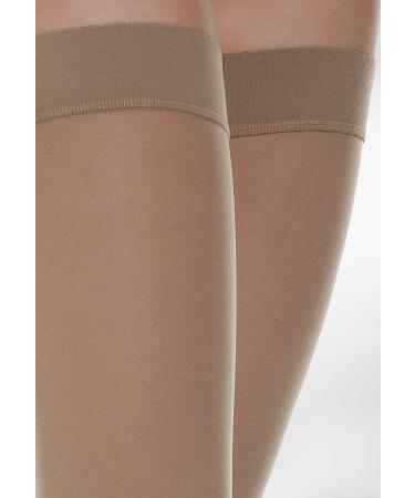 Buy Relaxsan Basic 970A Black Support Stockings for Women 22-27 mmHg - Open Toe Silicone Band 280 Den Size XL International Shipping Available - Buy Online on GoSupps.com
