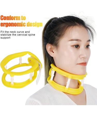 Buy Adjustable Silicone Neck Brace | Prevent Cervical Spine Traction | Soothing Support in Yellow - International Shipping Available - Buy Online on GoSupps.com