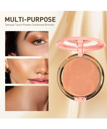 Shimmering Bronzer Powder | Highly Pigmented Highlighter & Contour | Vegan & Breathable | All-Day Sun-Kissed Finish - Sunkissed Bronzer 1g - Buy Online on GoSupps.com