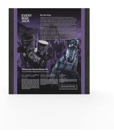 Every Man Jack Black Panther Bath and Body Gift Set for Men | Body Wash Shampoo & Deodorant | Clean Ingredients - Buy Online on GoSupps.com
